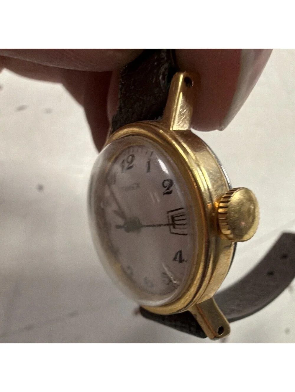 Vintage 1975 Timex Mechanical Women's Watch Face 1056 0175 - RUNNING / NO BAND